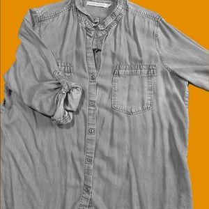 denim button up shirt - size xl